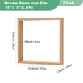 thumbnail image 3 of 2-Pack Dried Flower Frame, 10 x 10 Inch Double Acrylic Wooden Dried Flower Photo Floating Frame [Wood Color], 3 of 7