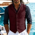 thumbnail image 2 of Men's Tweed Suit Vintage Single Breasted Vest Herringbone Wool Prom Waistcoat Groomsmen, 2 of 7