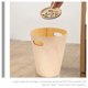 thumbnail image 3 of GOOHOCHY Cubo de basura redondo para dormitorio, pequeño, de mesa, de madera, 3 of 8