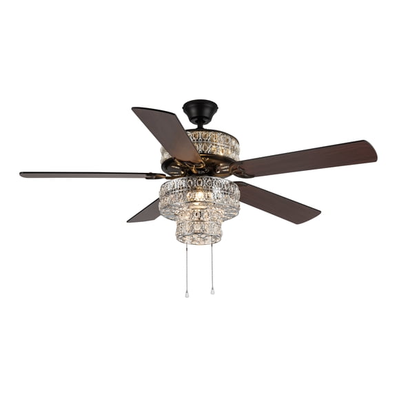 River of Goods 52" Bella Crystal LED Ceiling Fan with Light