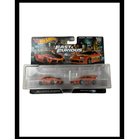 Hot Wheels Premium - FAST & FURIOUS - Car Culture Set - 21 Toyota Supra & 94 Toyota Supra + Free Bonus Sticker