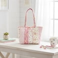 thumbnail image 4 of Floral Quilted Cotton Shoulder Bag Fashion Underarm Bag with Bow Commute Bag for Women Work Shopping Travel (Style C), 4 of 8