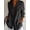 Black, variant on Women'S Plus Size Single-Breasted Pleated Lapel Shirt - Solid Color, Pull-Up Sleeves, Lightweight And Versatile for All Seasons