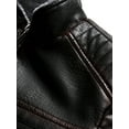 thumbnail image 5 of Warm Fleece PU Jacket, Men's Casual Zipper Pockets Stand Collor Faux Leather Jacket For Fall Winter, 5 of 5