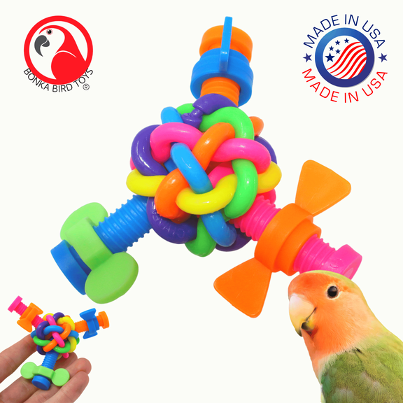 Bonka Bird Toys 2368 Wibbly Screw Foot Talon Craft Part Bird Toy