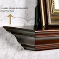 thumbnail image 3 of WELLAND 48'' Pine Wood Fireplace Mantel Shelf, Corona Crown Molding Floating Wall Photo Ledge Shelves, Mahogany Brown Finished, 3 of 7