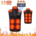 thumbnail image 2 of Chaleco calefactable de 13 áreas para hombre, chaqueta calefactable de invierno para mujer, calentador eléctrico Usb, chaqueta táctica, chaleco térmico para hombre, abrigo calentador corporal S-9XL, 2 of 5