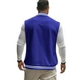 thumbnail image 5 of Bcfgryg Men's Spring And Autumn Vest Coat Standing Collar Sleeveless Button Jacket Vest Mens Waterproof Jacket Blue L, 5 of 5