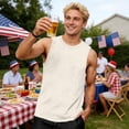 thumbnail image 4 of Mens Workout Tank Tops Sleeveless Muscle Cut Off Shirt Athletic Gym T Shirts, 4XL, 4 of 8