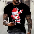 thumbnail image 4 of Camiseta con estampado de Papá Noel para hombre, ropa de moda para fiesta de año nuevo, camisetas de manga corta Harajuku con cuello redondo, camisetas de gran tamaño, 4 of 4
