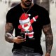 thumbnail image 4 of Camiseta con estampado de Papá Noel para hombre, ropa de moda para fiesta de año nuevo, camisetas de manga corta Harajuku con cuello redondo, camisetas de gran tamaño, 4 of 4