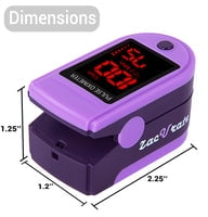 Zacurate Pro Series 500DL Fingertip Pulse Oximeter with Blood Oxygen Monitor, Silicone Cover, Batteries and Lanyard