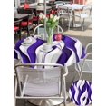 thumbnail image 6 of Outdoor Tablecloth with Umbrella Hole Zipper Purple White Moire Round Tablecloth 60" Waterproof Outside Table Cloth Modern Abstract Art Elegant Patio Table Cover Tablecloths for Picnic Party, 6 of 8