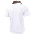 thumbnail image 6 of LpwkSSA Men Casual Round Neck Printing Pullover Fitness Sports Shorts Sleeves T Shirt Blouse White L, 6 of 6