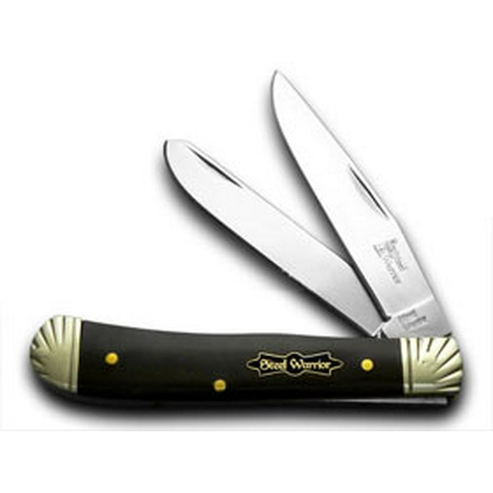 Steel Warrior Buffalo Horn Trapper Pocket Knife Knives