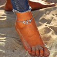 thumbnail image 3 of Beads Heart Anklet Cute Ankle Bracelets for Women Gold Silver Anklets for Women Beach Foot Chain for Teen Girls Nhandcuffs-silver -, 3 of 4