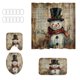 thumbnail image 1 of Yhmxh Decoración del baño Cortina de ducha navideña con fondo de Papá Noel, tela para colgar en el baño Organizadores y almacenamiento de baño Accesorios de baño, 1 of 5
