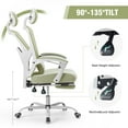 thumbnail image 3 of CONCETTA Ergonomic High Back Mesh Office Chair with Headrest, Footrest, Armrests for Adults, Green, 3 of 8