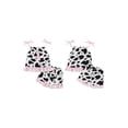 thumbnail image 2 of Cenuakty 2Pcs Toddler 12M-5T Girls Birthday Outfits Sleeveless Western Cow Print Tops and Elastic Waist Shorts Set, 2 of 9
