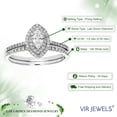 thumbnail image 4 of Vir Jewels 1/2 CTTW Lab Grown Diamond Bridal Set Marquise Cut in 14K White Gold Size 8.5, 4 of 7