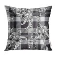 thumbnail image 1 of BOSDECO Pattern Eclectic Plaid Baroque Geometric Mix Flower Pillow Case Pillow Cover 18x18 inch, 1 of 1