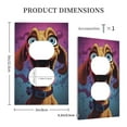 thumbnail image 3 of Daiia Cartoon Big-Eyed Dog Pattern Decorator Wall Plate Child Safe Outlet Cover, Switch and Outlet Covers,Size 1-Gang 5.0" x3.0" , Polycarbonate Thermoplastic-Style S, 3 of 6