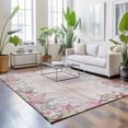 thumbnail image 3 of Area Rugs 2.7'x5', Summer Beach Carpet Runner Indoor Outdoor Rugs Home Decor Aesthetic, Pink Starfish Ocean Conch Grey Wood Grain Non Slip Mats Washable Accent Rug for Living Room Bedroom, 3 of 8