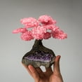 thumbnail image 3 of Genuine Rose Quartz Clustered Gemstone Tree on Amethyst Matrix (7 inches)(The Love Tree), 3 of 5