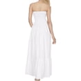 thumbnail image 3 of HAPPY BAY Women's Beach Summer Solid Smocked Maxi Evening Dress Casual Tube Top Dresses for Women One Size Pearl, Solid, 3 of 3