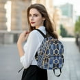 thumbnail image 6 of FORMRS Mini Backpack Purse for Women Travel Daypack Casual Shoulder Bag, Blue Hexagon Pattern, 6 of 7