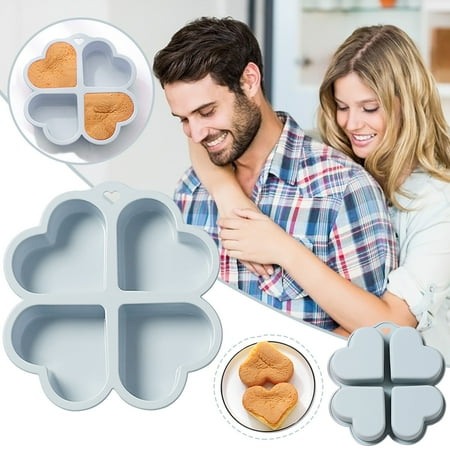 

4 Heart Shaped Madeleine Cake Mould Silicone Mold Baking Small Love Heart Shape