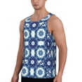 thumbnail image 2 of Easygdp Vintage Blue Men's Tank Top, Sleeveless Muscle T Shirts, Breathable, Quick-Dry, Loose for Gym, Running, Fitness - X-Large, 2 of 9