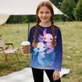 thumbnail image 5 of Psesaysky 2 Pack Adorable Axolotl Girls Long Sleeve Shirts Soft Lightweight Crewneck 13-14 Years Girls' Basic Long-Sleeve T-Shirts Toddlers' Winter Tees, 5 of 6