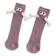 thumbnail image 2 of Calcetines de novedad divertidos Calcetines de tubo medio transpirables suaves Calcetines de manos de pareja 1 Púrpura Yuyangstore Calcetines de pareja, 2 of 7