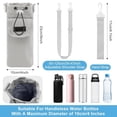 thumbnail image 6 of Water Bottle Carrier Bag with Phone Pocket Outdoor Insulated Water Bottle Holder Pouch with Adjustable Shoulder/Handheld Strap Crossbody Waterbottle Sling Bag for Walking Hiking Travelling, Pink, 6 of 7