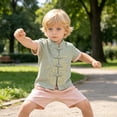 thumbnail image 4 of Kogui Baby Boy Outfits Toddler Baby Boy Clothes Summer Short Sleeve​ T-Shirt Tops Shorts Set 2Pcs Casual Outfit 2T 3T (Green,2-3 Years), 4 of 6