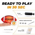 thumbnail image 3 of NIGHTMATCH Glow in The Dark Football - Ultra Bright Waterproof LED Light Up Football - Pump & Batteries incl. - Official Size 6 LED Football for Indoor & Outdoor, 3 of 5