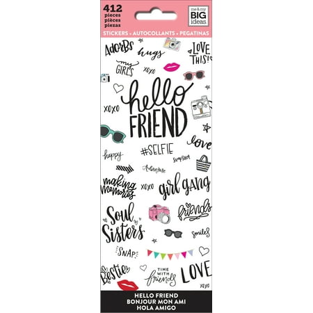 Me & My Big Ideas Stickers-Hello Friend Stickers (Scrapbook Ideas For Best Friend)