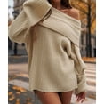 thumbnail image 6 of Women'S Off the Shoulder Sweater Oversized Batwing Sleeve Loose Pullover Sweaters Tops Color S, 6 of 10