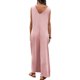 thumbnail image 4 of VISgogo Mono para mujer, elegante, sin mangas, patchwork, suelto, largo, pierna ancha, pantalones con bolsillos VISgogo  moda, 4 of 9