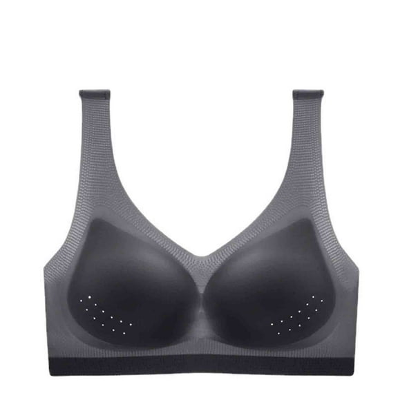 Bigersell Workout Crop Tops for Women Clearance Backless Bras for Women Bralette Bra Style R1544 V-Neck No Underwire Bras Hook and Eye Bra Closure Women's Plus Size Sports Bra Tops Black XXL