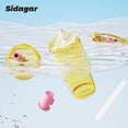 thumbnail image 3 of Sidagar 22oz Tritan Sports Water Bottle with Straw & Strap, Leak-Resistant Travel Cup, Yellow, 3 of 10