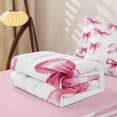 thumbnail image 5 of Manfei Pink Bow Zipper Twin Comforter Sets with Fitted Sheet and 2 Pillowcases For Girl,Coquette Bowknot Style Zipper Bedding Set For Kids,Pink Reversible,4 Pieces, 5 of 7