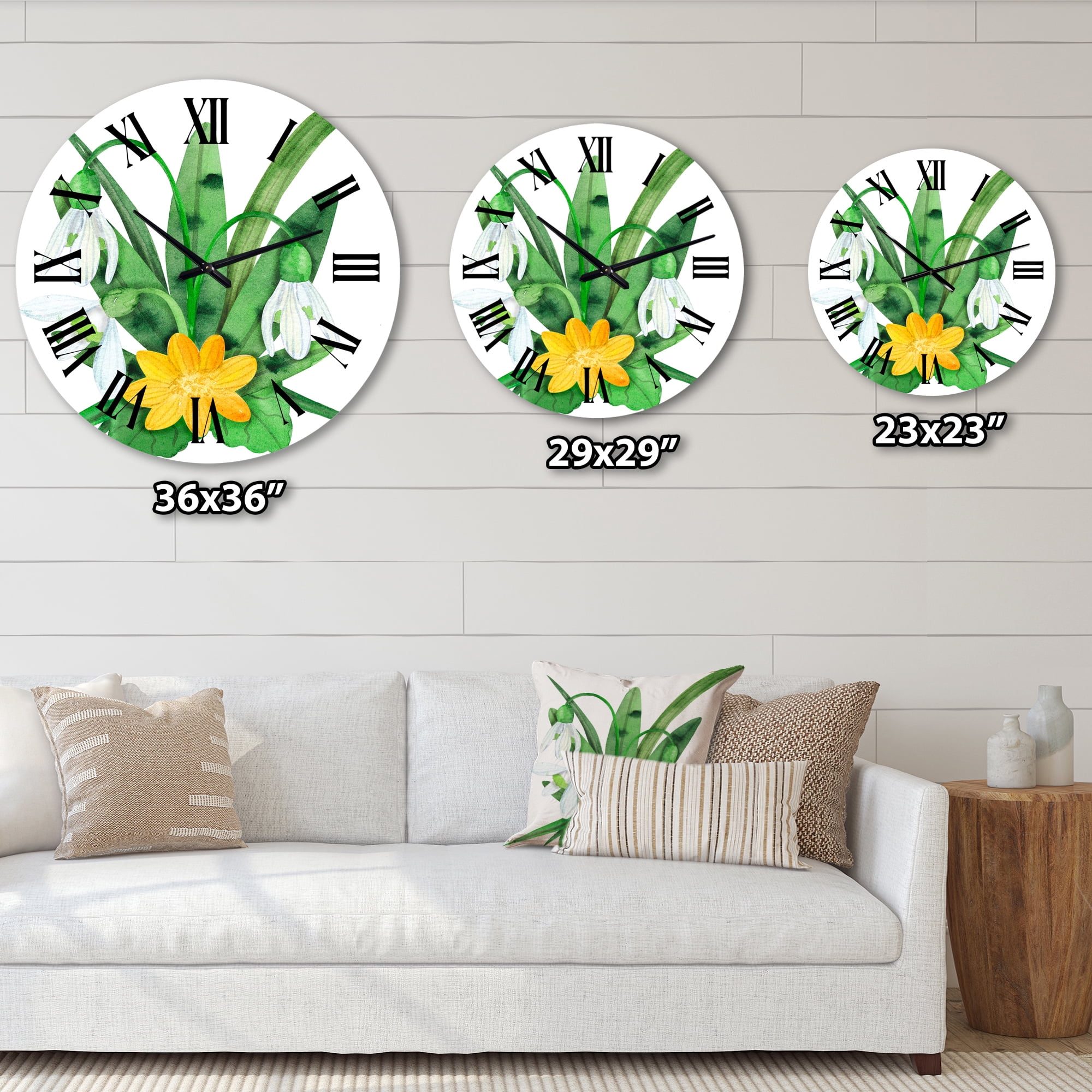 Designart 1 in Quartz Traditional Wall Clock