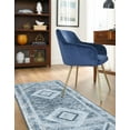 thumbnail image 3 of Unique Loom Kamala Washable Collection Area Rug - Medaillon (2' x 8' Runner Navy Blue/Ivory), 3 of 9