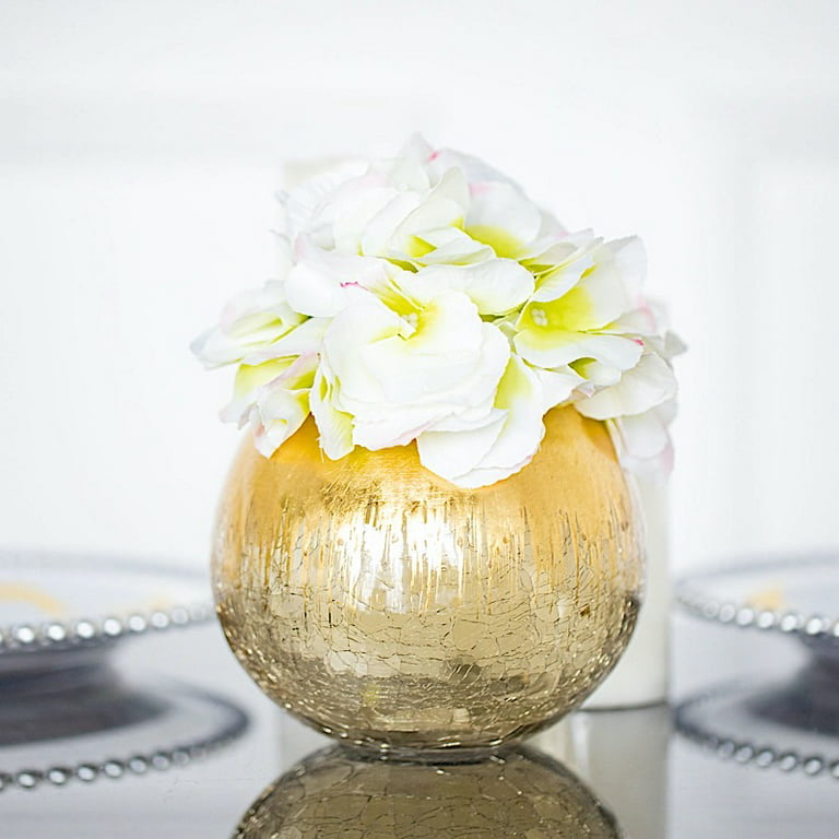 Round Candle Holder Vase Wedding Party, Low Round Flower Vases