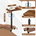 thumbnail image 2 of Sofa Tray Table for Couch, Adjustable C Table with Wheels, 360° Swivel TV Tray Table for Small Spaces, Slide-Under Design for Living Room, Bedroom, and Bed, 2 of 8