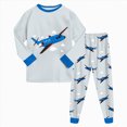 thumbnail image 3 of TOWED22 Boys Girls Pajamas Cotton Truck Pjs Toddler 2 Piece Sleepwear Kids Winter Clothes Set 3 6 9 12 18 24 Months 2t 3t 4t 5t 6t 7t 8t 9t(Light Blue,3-4 Y), 3 of 9