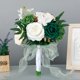 thumbnail image 5 of Qarigey Durabilidad duradera de plástico: rosas artificiales realistas para ramos de boda y decoración de fiestas Ropa, zapatos y accesorios Miscelánea Verde+Blanco 22*29, 5 of 6