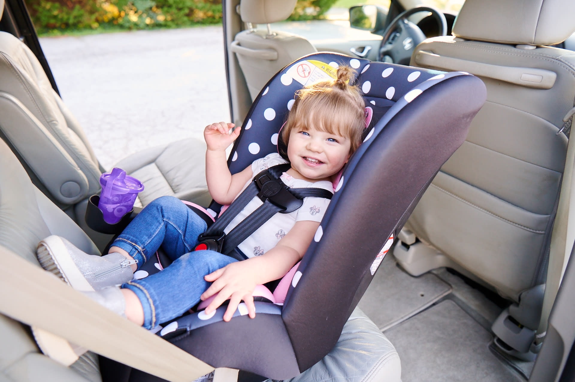 Disney Baby Jive 2 in 1 Convertible Car Seat, Peeking Minnie